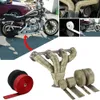 Freeshipping 5m Fiberglas-Auspuffverpackungs-Rollenmotorrad-Auto-wärmeisoliertes Turbo-Ansaugkrümmer-haltbares Hitzeschild-Band mit 10 Krawatten