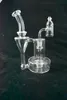 Glasbong Heady Wasserpfeife Recycler Dab Rig Perc Bohrinseln mit 14,5 mm Schüssel Bubbler Cyclone Beaker