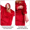 Winter Blanket Hoodie Super Soft Warm Microfiber Plush Coral Fleece Sherpa Outdoor Pocket Hoodie Winter Hooded TV Blanket With Sle7511143