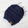 패션 성인 아가씨 가을과 겨울 양모 숙녀 hersetail 모자 머리 선 따뜻한 니트 빈 모자 간단한 아름다운 모자