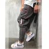 Casual Plaid ankellängd byxor män byxor hip hop jogger sweatpants japansk streetwear