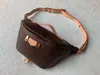 Fashion Famous Women Bumbag Cross Body Shoulder Bag Designer brown leather chest Bag Bum Unisex Waist Bags purse