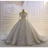 Superbes robes de mariée en dentelle robe de bal 2019 perlées appliquées 3/4 robes de mariée à manches longues Vintage Plus Size robes de soirée