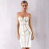 Robe de soirée Yousef Aljasmi Bodycon Con-col