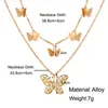 Золотая полость бабочка колье многослойного ожерелья бабочки, чокеры, женские ожерелья, модные украшения модные украшения и песчаный подарок