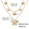 Gold Hohl Schmetterling Halskette mehrschichtige Schmetterling Halskette Halsreifen Frauen Halskette Anhänger Modeschmuck wird und sandiges Geschenk