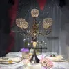 New style Indoor decoration glass crystal bead wedding flower arranging stands best01030