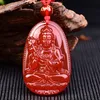 Biżuteria C1lint Buddha Wisiant Naszyjnik Bodhisattva Amulet Talizman wykonany z Agate Cleate Red Green 186E3662692