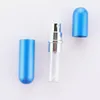 5 ml navulbare draagbare mini-parfumflesje reiziger aluminium spray verstuiver lege parfumerie fles 9color optie ST708