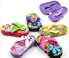 4 stks / set Slippers vormige Nail Art Manicure Nail Care Tools met Mini Finger Cutter Clipper File Scissor Tweezers