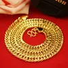 Hip Hop Heavy 24K Gold Filled Mens Chains 812MM Miami Cuban long Link Chain Double buckle Necklaces For man s rapper Jewelry A0092797960