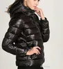 Francia Marca Donna Inverno Casual Piumino Piumini Donna Collo di pelliccia all'aperto Caldo abito di piume Cappotto invernale outwear Giacche M009