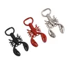 Unique Lobster Shape White Wine Beer Bottle Opener Metal Key Chain Red Black Silver Colors Free DHL