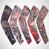 Nylon Elastic Fake Temporary Tattoo Sleeve Outdoor Arm Sleeve Anti-UV Sunscreen Fishing Driving Elastic Sleeve Tattoo Arm Stockings