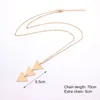 9st European och American New Simple Pendant Necklace Geometric Triangle Halsband Temperament Tassel Women Sweater Chain T1031319966