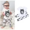 Enfants Designer Vêtements Bébé Garçons Filles Vêtements Ensembles À Manches Courtes Chemise En Coton Pantalons Shorts Newborrn Dessin Animé Animal Lettre Costumes D467