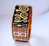 Klimt Series 18K Braccialetto per braccialetto in oro placcato oro per donna Braccialetti di alta qualità Braccialetti Bangles Larghezza 30 mm Gioielli di moda per regalo