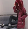 ファッションフード付きコート暖かい大きな毛皮の襟カモフラージュコート女性冬用ジャケット女性長い厚いパッド入りジャケットParka257B