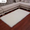 Tapis peluche maison salon chambre chevet blanc imitation laine baie vitrée tapis personnalisé