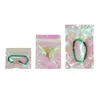 Holographique Zip Lock Zipper Ménage Accessoires Paquet Sacs Coloré Cadeaux Emballage Sac Mylar Foil Pochettes 10 * 15 cm 100 pcs Arc-En-Ciel