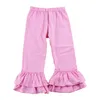 Girls Solid Ruffle Pants 17 Color Toddler Baby Trousers Kids Casual Clothes Girls Autumn Cotton Splice Pants Teen Casual Custom Ou7530379