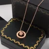 NUEVA ARRIP Fashion Lady 316l Titanium Steel Letter B 18K Collares de oro chapados con círculos dobles Pendientes de diamantes 3 Color3657561