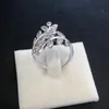 Wholesale- Life Tree Ring 925 sterling silver with CZ diamonds for temperament high quality jewelry with original box ladies ring6059100