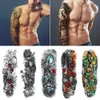 Grand bras manches tatouage Lion couronne roi Rose imperméable temporaire Tatoo autocollant loup sauvage tigre hommes complet crâne Totem Tatto6414693