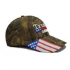 Donald Trump Cap USA Stars Drapeau Camouflage Casquette de Baseball Keep America Great 2020 Chapeau Broderie Lettre Réglable Camo Glof Chapeau HHA363