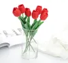 PU de los tulipanes de flores artificiales del tacto real artificiales para decora Mini tulipán para la decoración del hogar de la boda Flores GB1595