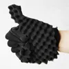 Gants bouclés boucles bobine outil magique vague barbier brosse à cheveux éponge gants soins des cheveux masseur de tête wcw5847819647