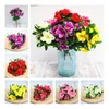 Fake Rhododendron (5stems/bunch) 13.39" Legth Simulation Azalea Green Leaf for Wedding Home Decorative Artificial Flowers