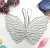 Party Favors barn Flickor glitter wing dress up cosplay fairy gradient färg fjärilsvingar sliver Julfest presentpresent