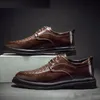 office formal leather brown italian elegant shoes for men Coiffeur wedding dress ayakkabi