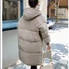 Förtjockning Lång Hooded Loose Solid Populära Högkvalitativa Coat Parka Jacka Vinter Varm Outwear Casual Casaco Overcoat Fashion