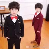 Venta caliente Ropa para niños Primavera y otoño Traje de niño Versión coreana Traje de año nuevo para niños Conjunto de tres piezas Abrigo Chaleco Pantalón