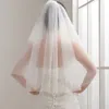 Bridal Veils Simple Wedding Veil Bridal Tulle with Comb Two Layers Short White Ivory Veils