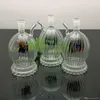 Mini-striped round-bellied glass cigarette kettle Water Pipes Tobacco Accessories Glass Ash Catcher