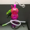 Bottiglia di tabacco per acqua di vetro con filtro muto colorato Hulu Bong all'ingrosso Bruciatore a nafta Tubi per l'acqua Tubo di vetro Impianti petroliferi Fumatori