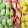 人工泡野菜の花チリポテトニンニクトウモロコシトマトフルーツ偽の植物の壁ぶら下げ家の装飾ペンダントキッチンの装飾