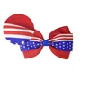 4 pouces cheveux accessoires 4 juillet drapeau cheveux arcs pour filles avec clips rouge royal blanc cheveux arcs ruban gros-grain étoiles rayures