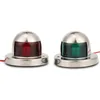 1 Pair 12V LED Sailing Signal Light Lamp Bow Navigation Light for Marine Boat Yacht Red Green