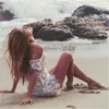 Femmes Bikini Robe Sexy Bikini couvrir dentelle broderie évider Crochet plage couvrir été Robe De Plage Saida De Praia