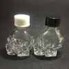 COOL Pyrex schedel glazen voorraadpot fles afdichting deksel container doos draagbaar innovatief ontwerp voor pil kruidenpoeder molen rookgereedschap