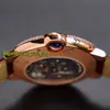 JH Top wersja 42mm W6920001 Real Tourbillon Automatyczne białe wybieranie WGBB0017 Męskie zegarek Sapphire 18K Rose Gold Case Skórzane zegarki