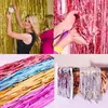 1m*2M 1m*3M Wedding Backdrop Tinsel Curtain Photo Booth Backdrop Foil Door Curtain Birthday Sequin Backdrop Mermaid Party Decorations