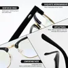 COASION Square Half frame Blue Light Blocking Glasses for Men Women Computer Gaming Glasses Anti Blue Ray UV400 PC1299