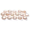 Moda- Anillos en forma de corona Compromiso Conjunto de anillos de aniversario Joyas de diamantes de imitación Color plata oro Accesorios al por mayor