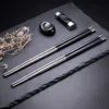 High quality 100 Pairs Japanese Chopsticks Set 304 Stainless Steel Reusable Travel Chopsticks Gift