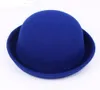 Cappello fedora da bambina Berretto a cupola Cappelli eleganti per bambini Berretti per bambini Cappelli in feltro Cappelli a bombetta in feltro di lana Cappello formale da donna Uomo Stingy Brim6142029